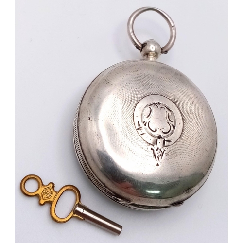 1183 - Antique silver gents pocket watch, ticks