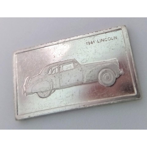 761 - 2 X STERLING SILVER AND ENAMEL  LINCOLN  CAR MANUFACTURER PLAQUES, MADE IN UNITED STATES USA, WEIGHT... 