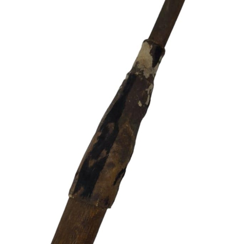 641 - An Antique 19th  Century Zulu Assegai. 100cm Length. Possibly Early 20th Century Replcament Shaft.