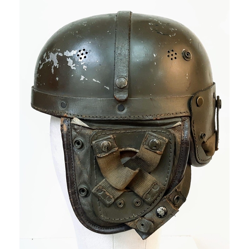 627 - A WW2 American Sherman Tank Crew Helmet. Very Good Condition with Liner.