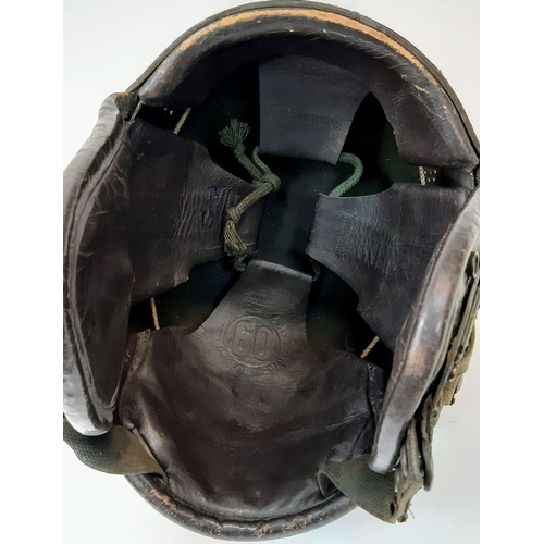 627 - A WW2 American Sherman Tank Crew Helmet. Very Good Condition with Liner.