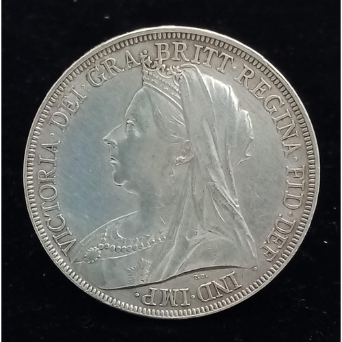 681 - An 1898 Queen Victoria Silver Crown. VF grade but please see photos.