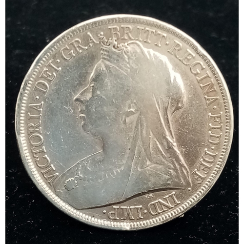 778 - An 1893 Queen Victoria Silver Crown. VF grade but please see photos.