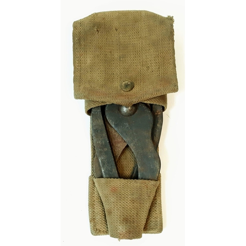 882 - 1944 “D-Day” Dated British Wire Cutters & Webbing Pouch.