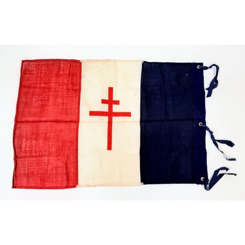 889 - WW2 Un-used Free French Flag. These were flown on Liberation from houses and businesses that were in... 