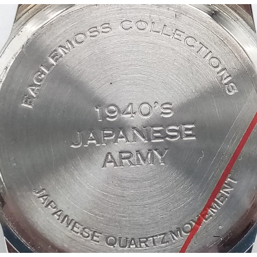 1280 - A Parcel of Three Unworn Ex Display Military Homage Watches Comprising; 1) 1940’s Design Japanese Pi... 