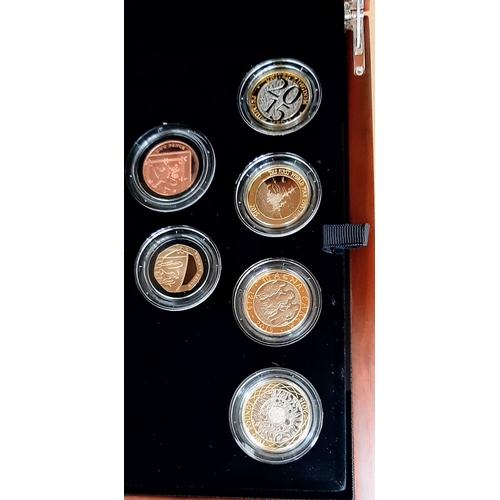 1342 - The Royal Mint 2015 United Kingdom Premium Proof 14 Coin Set. Slight marks on exterior box but the r... 