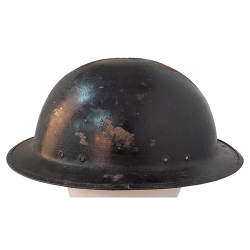 875 - WW2 British Home Front Helmet. Allen West Brighton. They made No 36 Mills Grenades for the War effor... 