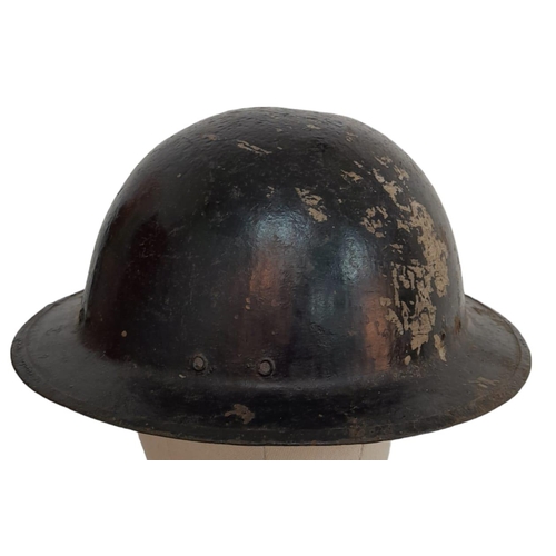 875 - WW2 British Home Front Helmet. Allen West Brighton. They made No 36 Mills Grenades for the War effor... 