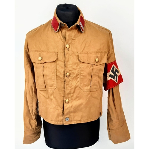 573 - 3 rd Reich Hitler Youth Jacket & Arm Band.