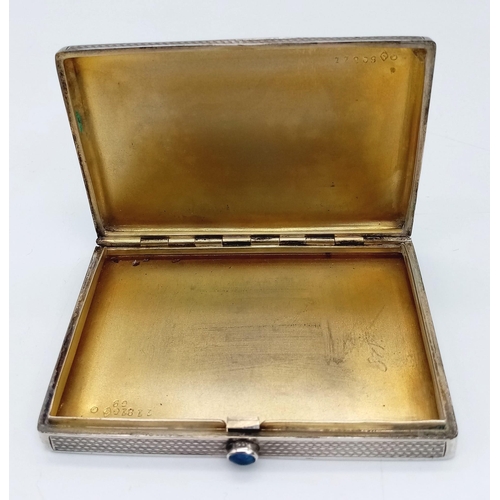 622 - WW2 Austrian Hallmarked Silver Cigarette Case. Hand Engrave “1944 Panzer Division Totemkopf”