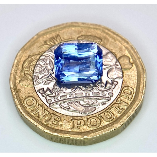 953 - A 2.37ct Unheated Blue Sapphire. Comes with a CGJ certificate.