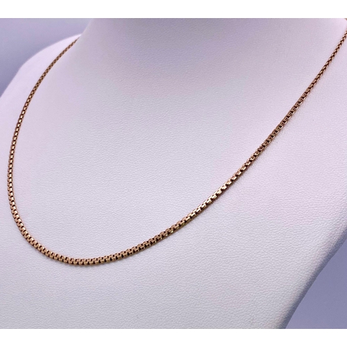 893 - A Vintage 9K Yellow Gold Interlink Necklace. 42cm. 5.15g weight.