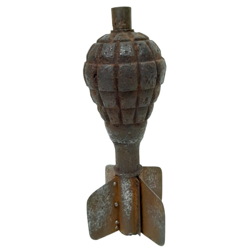 303 - INERT Cutaway WW1 1st Pattern Granatenwerfer Spigot Morta Mortar Round. UK Mainland Sales Only