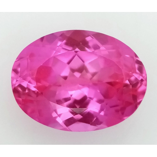 1564 - A Vibrant 14.5ct Pink Kunzite Gemstone. Oval cut. No visible marks or inclusions. No certificate so ... 