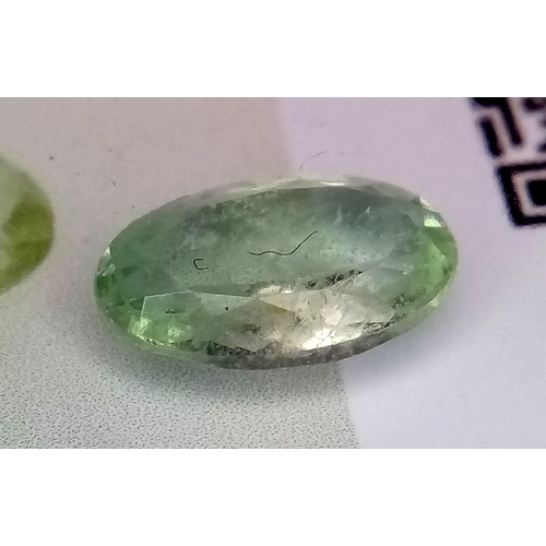 668 - A 1.75ct  Zambian Green Emerald Gemstone. Comes with a GFCO certificate in a sealed package.