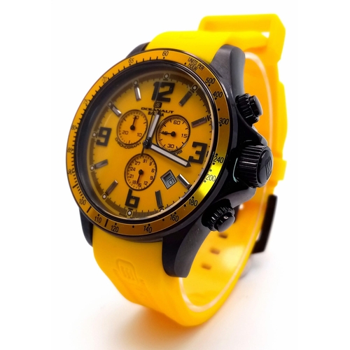 1455 - An Unworn Men’s Oceanaut Baltica Swiss Chronograph Watch, All Yellow Strap Model. OC3344. 48mm Inclu... 