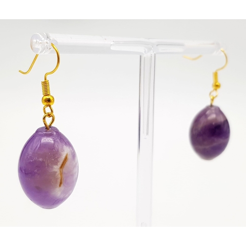 1460 - A Pair of Bluejohn Gemstone Drop Earrings.