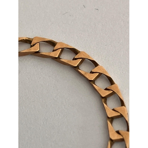 189 - 9 carat YELLOW GOLD CURB CHAIN NECKLACE. 5.5 grams. 50 cm.