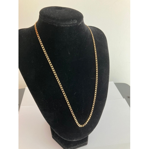 189 - 9 carat YELLOW GOLD CURB CHAIN NECKLACE. 5.5 grams. 50 cm.