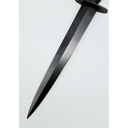 374 - A Fairbairn Sykes Design Commando Dagger by Wright and Son, Sheffield. 29cm Length in Leather Sheath... 