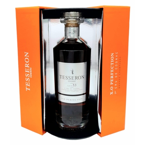 381 - An Excellent Condition Bottle of Tesseron XO Perfection ‘Lot 53’ 1st Cru Cognac. In its Presentation... 