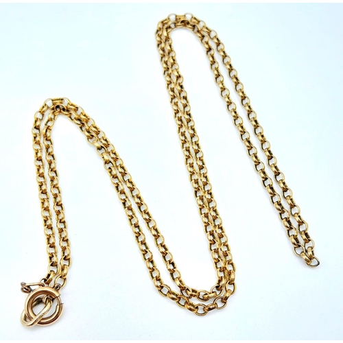 85 - A 9 K yellow gold chain necklace, length: 56 cm, weight: 7.2 g.