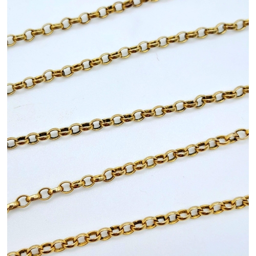 85 - A 9 K yellow gold chain necklace, length: 56 cm, weight: 7.2 g.