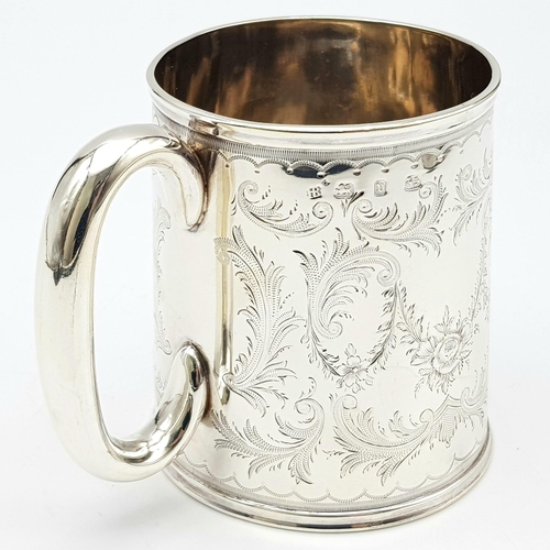 101 - AN ANTIQUE SILVER TANKARD INSCRIBED 