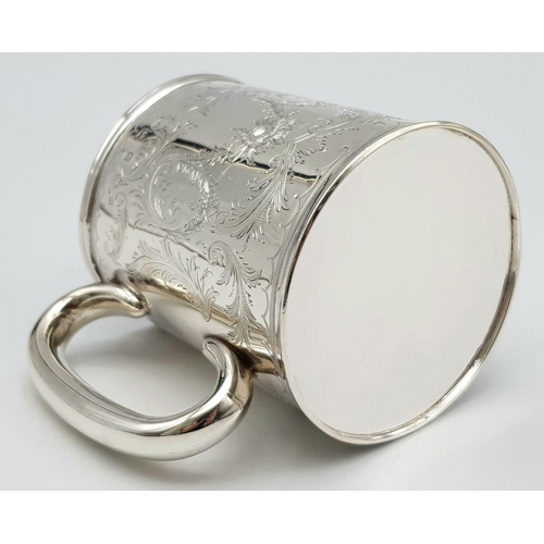 101 - AN ANTIQUE SILVER TANKARD INSCRIBED 