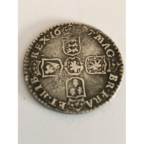 490 - 1697  WILLIAM III (William of Orange) SILVER SIXPENCE in Fine/very fine condition. Please see pictur... 