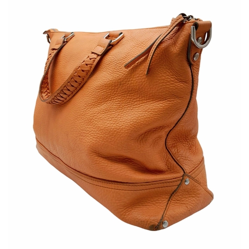 158 - A Mulberry Effie tote bag, soft apricot leather with silver tone hardware, includes removable should... 