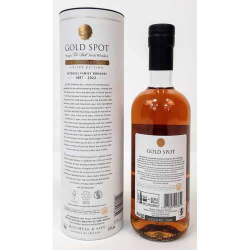 831 - A Limited Edition, Bottle of Gold Spot Aged 9 Years, 135th Anniversary Irish Whiskey.