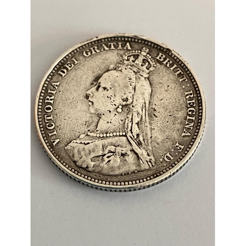 469 - 1887 SILVER SHILLING in Very fine/Extra fine condition. Queen Victoria Golden Jubilee Mintage. Havin... 