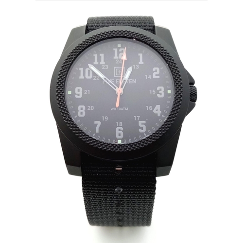 740 - A Black Edition, Full Military Specification Tactical Field Watch by 5.11. Model Field Watch 2.0 Pat... 