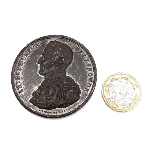 789 - An Antique Commemorative White Metal Medal for the ‘Death of the Duke of Wellington 1852’. (Possibly... 