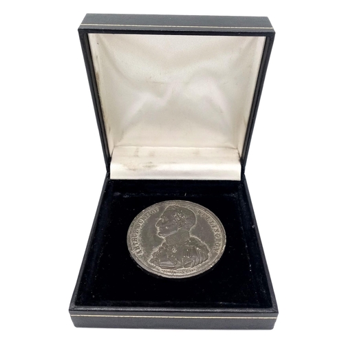 789 - An Antique Commemorative White Metal Medal for the ‘Death of the Duke of Wellington 1852’. (Possibly... 