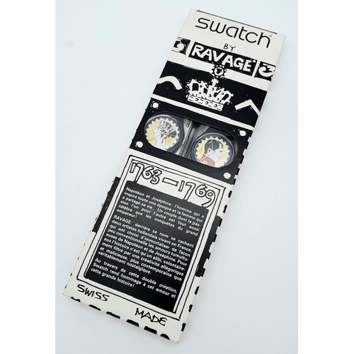 852 - A Boxed, Unused Pair of Swatch Watches Commemorating Napoleon and Josephine. In Original Inner and O... 