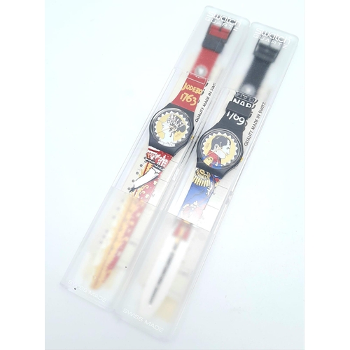 852 - A Boxed, Unused Pair of Swatch Watches Commemorating Napoleon and Josephine. In Original Inner and O... 