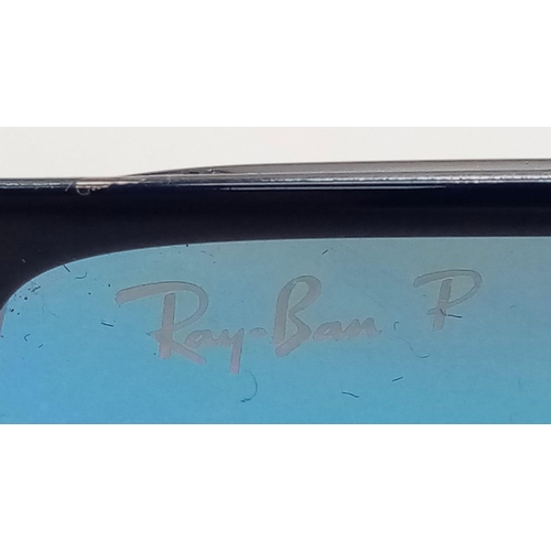 579 - A Pair of Stylish Rayban Chromance Sunglasses - Good condition with case.