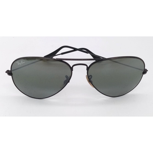 710 - A Pair of Rayban Aviators - Good condition with case.