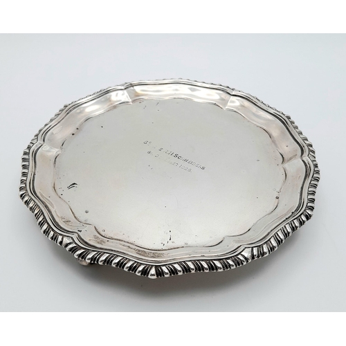 757 - A Small Sterling Silver Pedestal Salver Dish. From the Broadstairs to the Schneiders - 1926. Hallmar... 