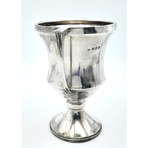 849 - An antique sterling silver trophy with full Birmingham hallmarks, 1934. Total weight 164.5G. Height ... 