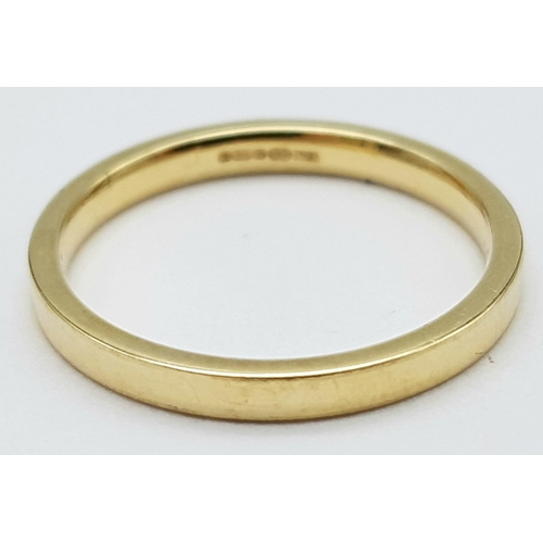 734 - A 9K GOLD BAND RING .    1.7gms    size L