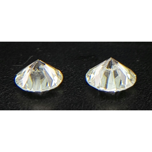 701 - Two Brilliant Round Cut Loose Diamonds - VS1 - 0.333ct and VS2 - 0.386ct. Both with certificates.