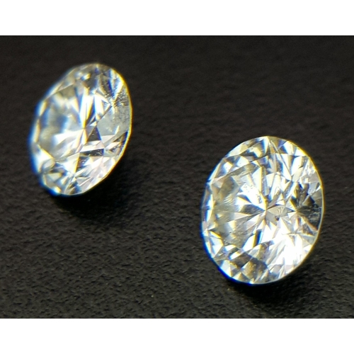 701 - Two Brilliant Round Cut Loose Diamonds - VS1 - 0.333ct and VS2 - 0.386ct. Both with certificates.