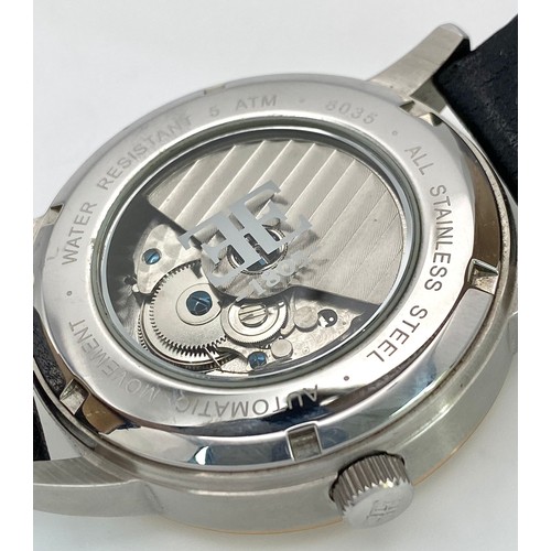 761 - An Excellent Condition Men’s Automatic Bi-Metal Date Window Watch by Thomas Earnshaw. Model 8035. Po... 