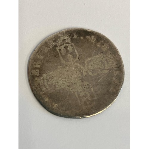 630 - William III (William of Orange ruled 1689 - 1702) SILVER SIXPENCE in worn/poor condition.