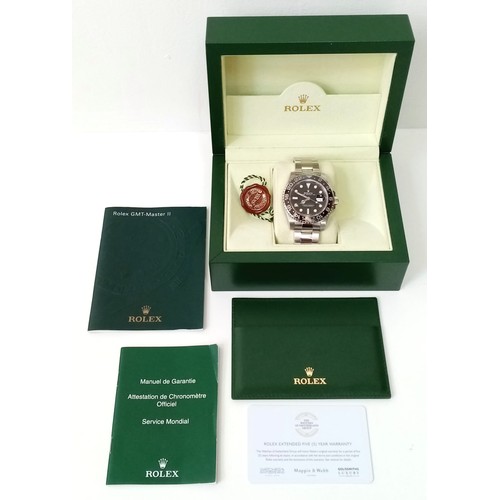 646 - A Rolex GMT-Master II Oyster Perpetual Date Gents Watch. Model - 116710LN. Stainless steel bracelet ... 