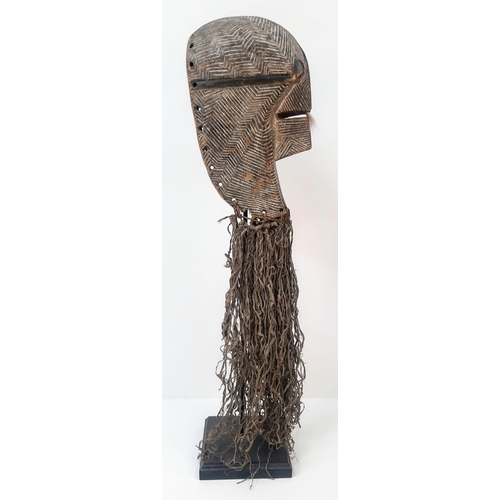 453 - An Antique Rare West African Banama Tribal Leader Ritual Mask. Large Tribal head with intricate hand... 